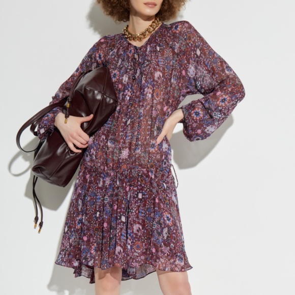 Isabel Marant Etoile "Bess Dress" in Plum (NWT) - Picture 1 of 6